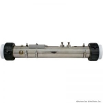 Univ Flo-Thru 2"x15" Htr Assy, 4.0kW w/2"s Union Tlpcs